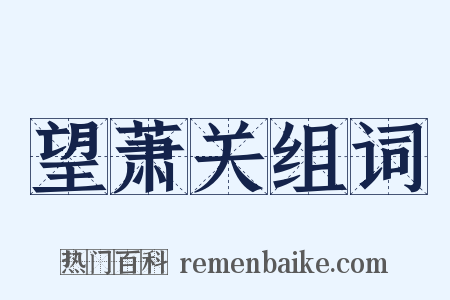 望萧关组词是什么意思的图片
